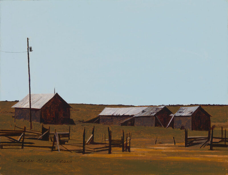 Barns, acrylic, 9 1/4" x 12"