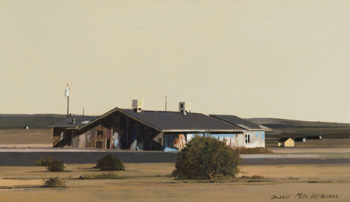 Western Blues, acrylic, 9.5" x 16"