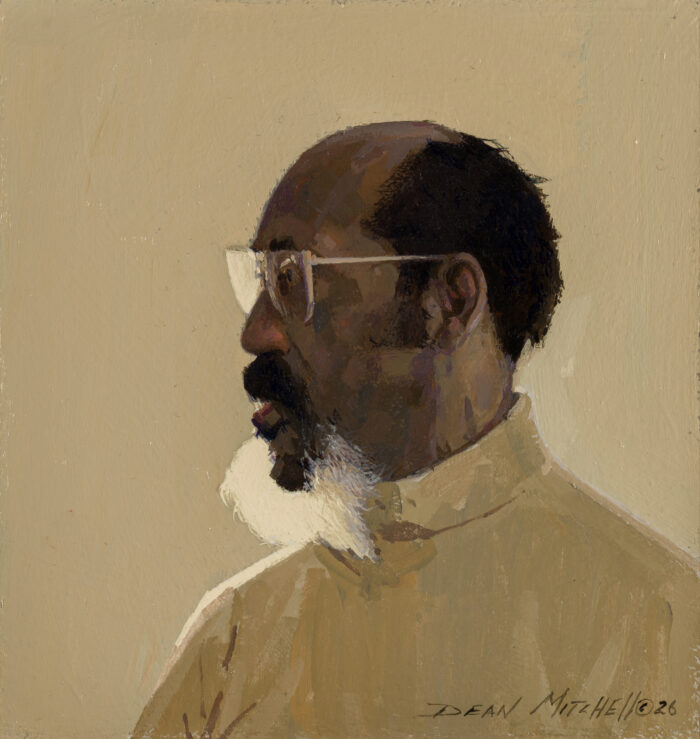 The Artist Bing Davis, acrylic, 9" x 8.5"